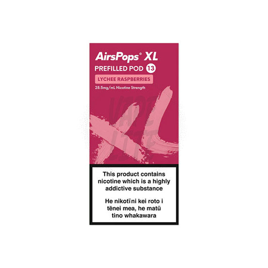 AirScream AirsPops XL Pod - No.13 Lychee Raspberry 28.5mg/ml 10ml