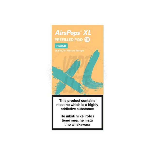 AirScream AirsPops XL Pod - No.15 Peach 28.5mg/ml 10ml