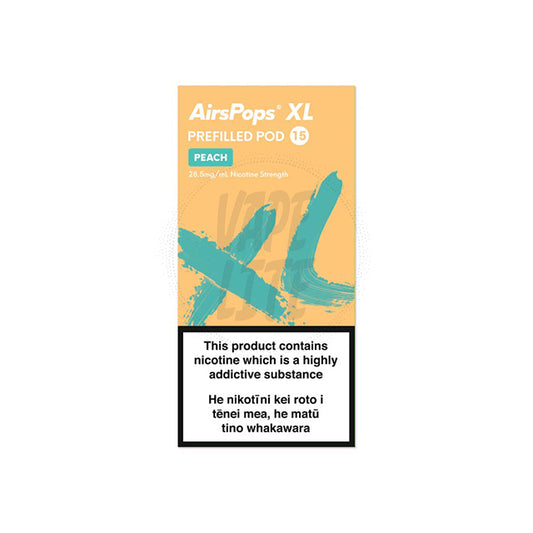 AirScream AirsPops XL Pod - No.15 Peach 28.5mg/ml 10ml