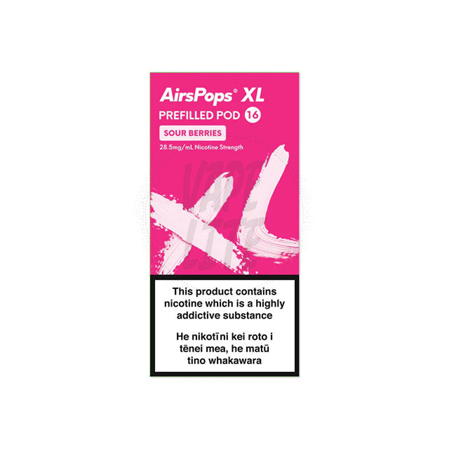 AirScream AirsPops XL Pod - No.16 Sour Berries (Pink Crystal) 28.5mg/ml 10ml