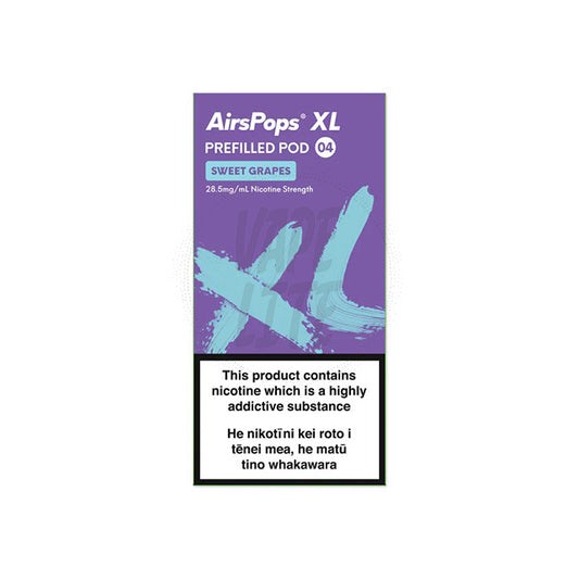 AirScream AirsPops XL Pod - No.4 Sweet Grape (Freezy Grape) 28.5mg/ml 10ml
