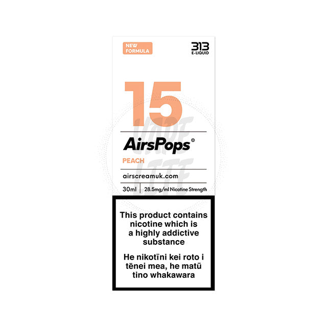 AirScream AirsPops 313 E-Liquid 30ml - No.15 Peach Ice 28.5mg/ml