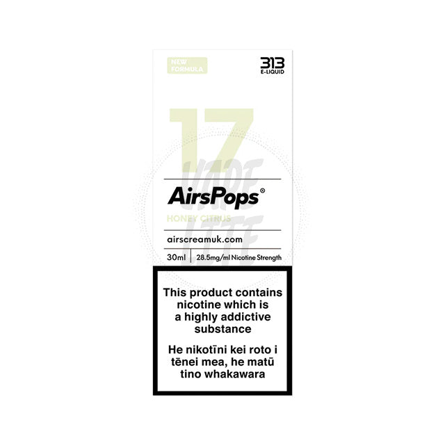 AirScream AirsPops 313 E-Liquid 30ml - No.17 Honey Citrus (Honey Yuzu) 28.5mg/ml