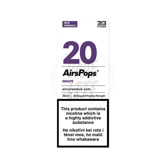 AirScream AirsPops 313 E-Liquid 30ml - No.20 Grape (Kyoho Grape) 28.5mg/ml