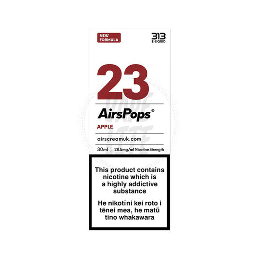 AirScream AirsPops 313 E-Liquid 30ml - No.23 Apple (Red Apple) 28.5mg/ml