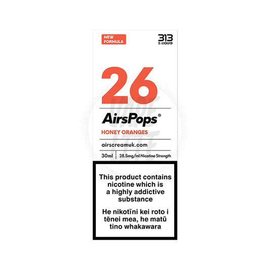 AirScream AirsPops 313 E-Liquid 30ml - No.26 Honey Orange (Mandarin Orange) 28.5mg/ml