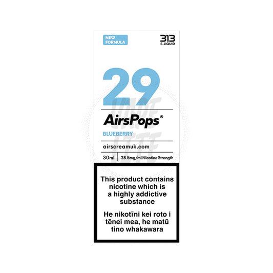 AirScream AirsPops 313 E-Liquid 30ml - No.29 Blueberry (Blueberry Sangria) 28.5mg/ml