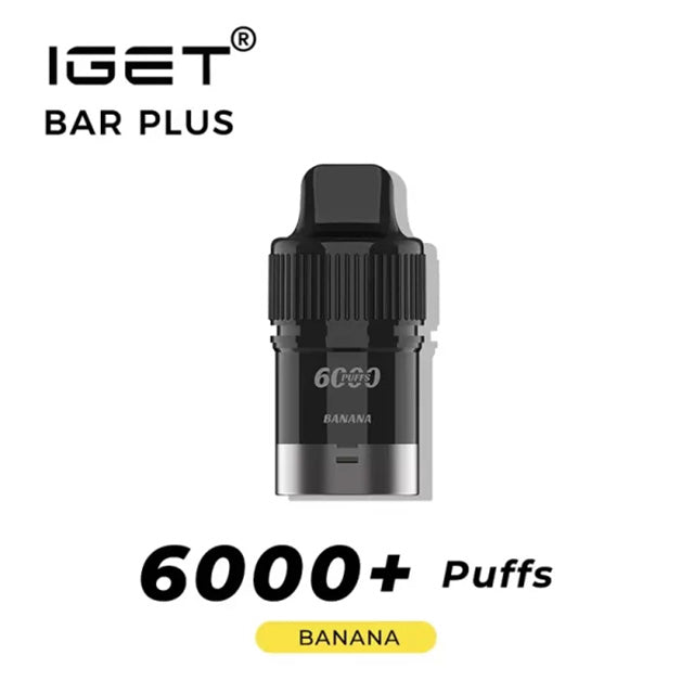 IGET Bar Plus Pre-filled Pod - Banana 6000 Puffs 20mg/ml