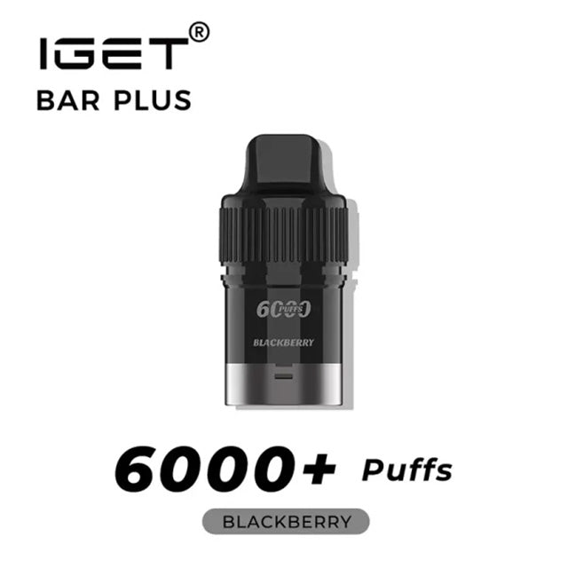 IGET Bar Plus Pre-filled Pod - Blackberry 6000 Puffs 20mg/ml