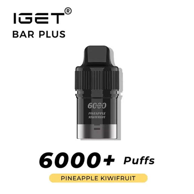 IGET Bar Plus Pre-filled Pod - Pineapple Kiwifruit 6000 Puffs 20mg/ml