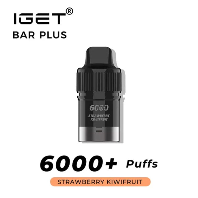 IGET Bar Plus Pre-filled Pod - Strawberry Kiwifruit 6000 Puffs 20mg/ml