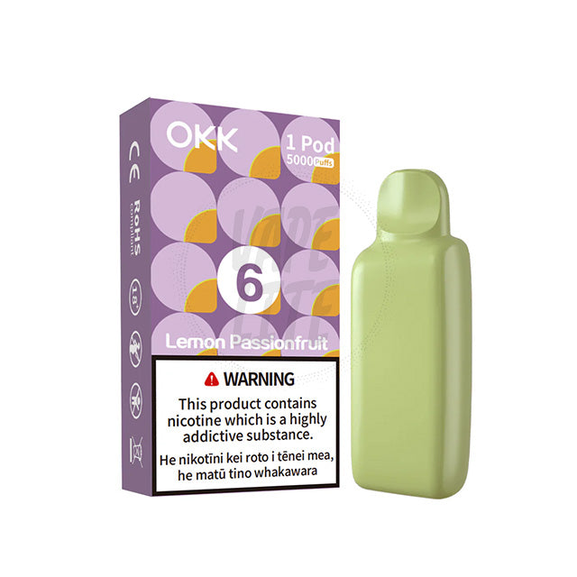 OKK Cross Pod - No.6 Lemon Passionfruit 28.5mg/ml